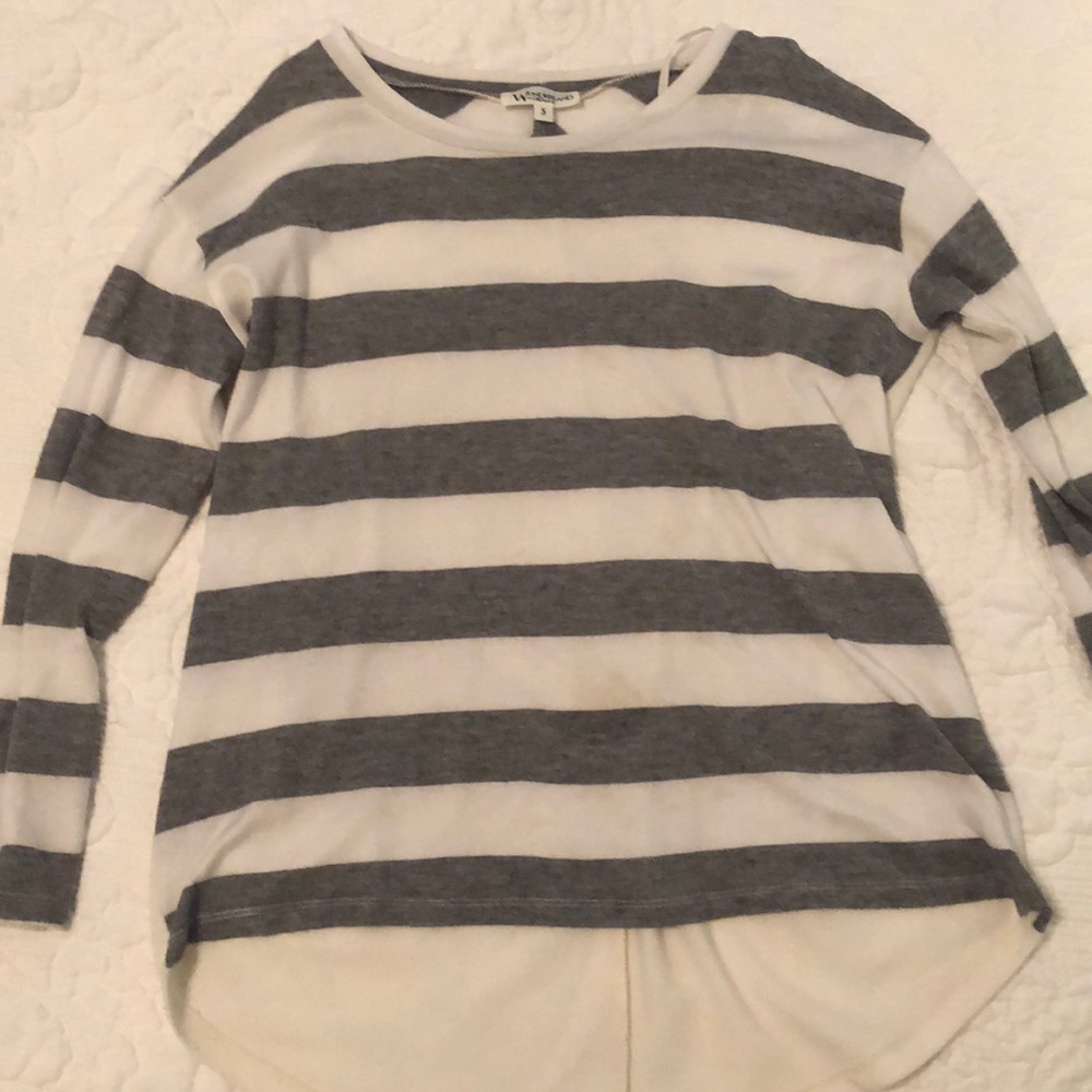 Gray striped sweater